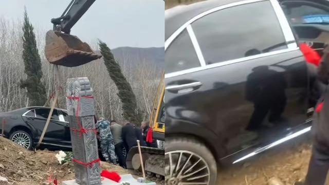 橙子不甜：好好一辆奔驰， 埋下去再挖上来