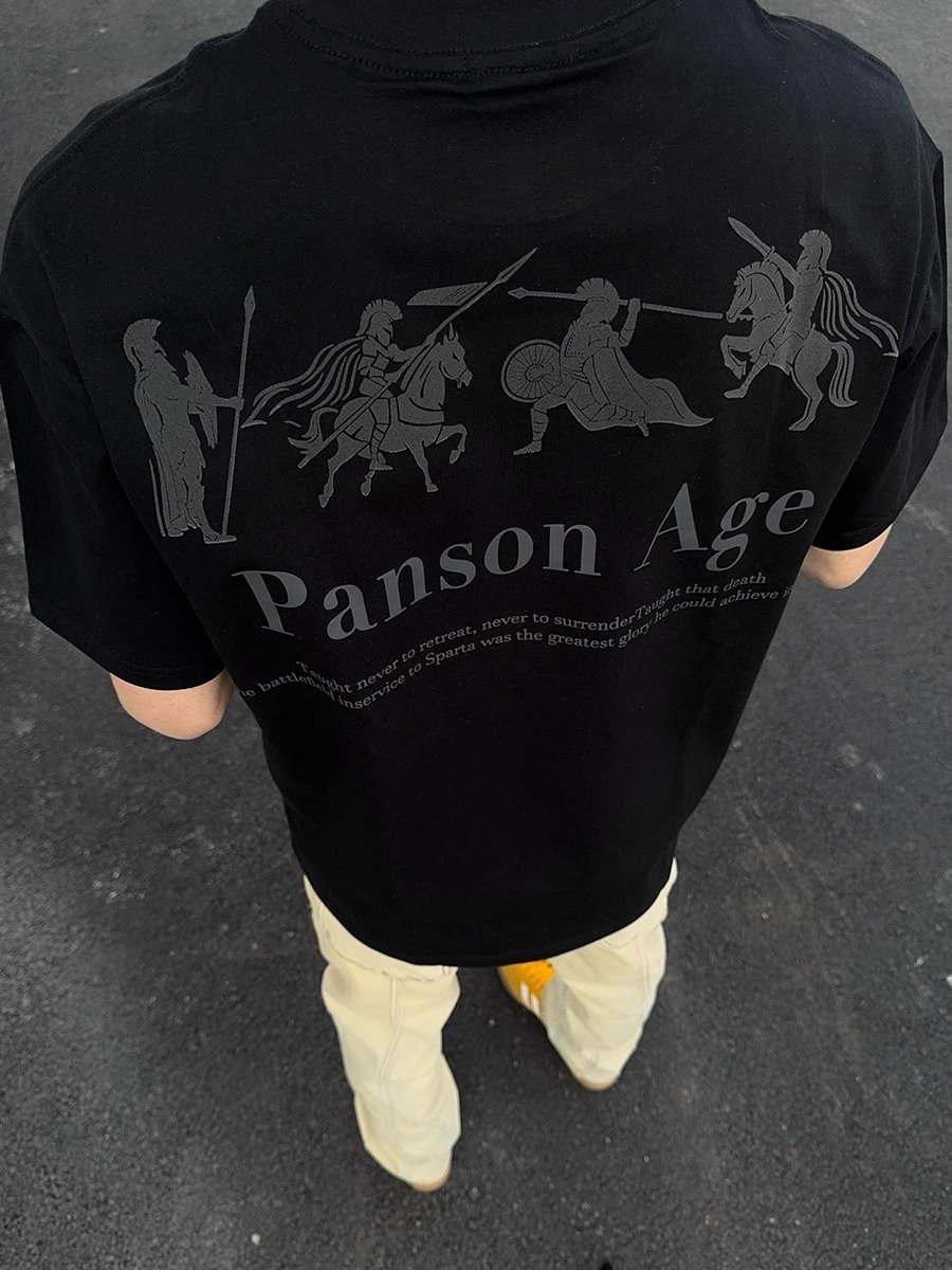 斯巴达短袖t恤男夏季cleanfit美式