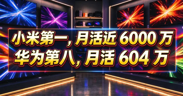 小米又第一！月活近6000万，同比微增 ！华为月活604万排第八！