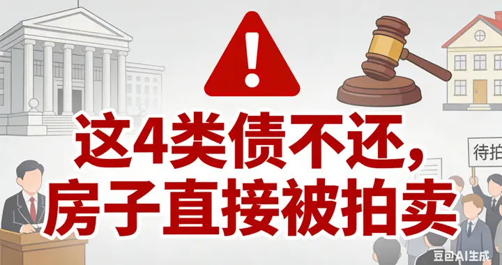 这4类债不还，房子直接被拍卖！近期已有多人中招，看完赶紧自查