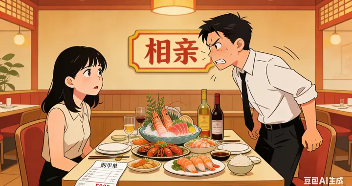 这年头什么奇葩人都有！相亲女点餐8000元，男子跑路太解气