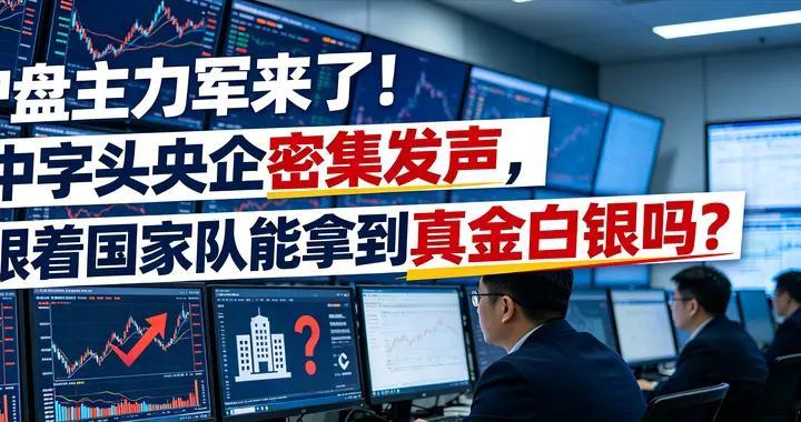 护盘主力军来了!中字头央企密集发声,跟着国家队能拿到真金白银吗