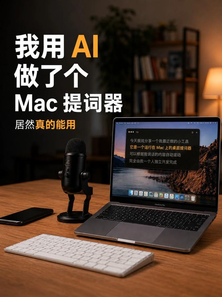 我把提词器搬上了 Mac Vibe Coding 做出来的桌面版到底能不能用