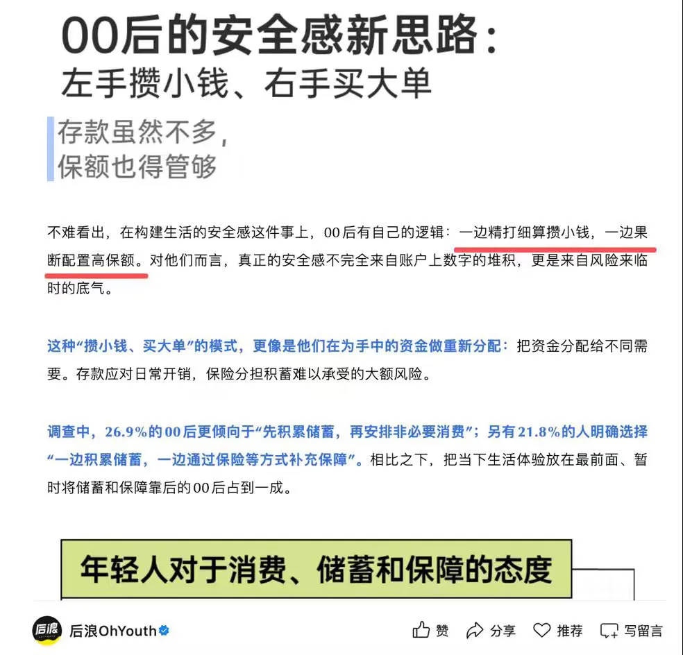 00后一年平均攒钱2.5万元 说到底，安全感没有统一的标准答案。时代在...