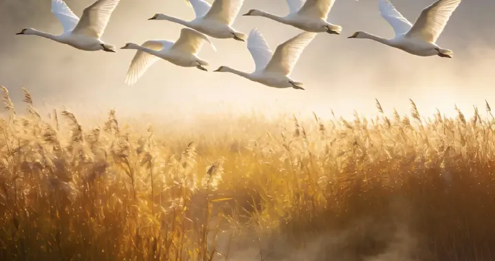 羽翼与涟漪：湖畔诗行，光影之翼