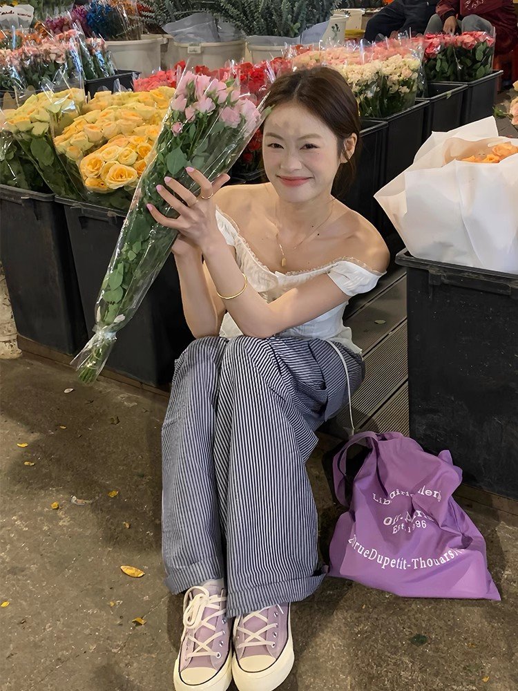 法式白色小飞袖一字肩短袖衬衫女夏季设计感