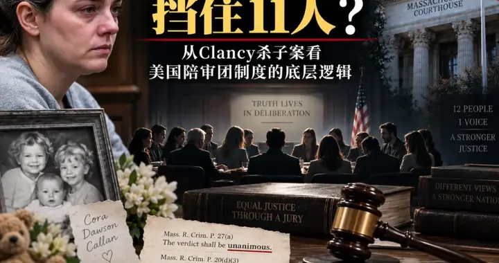 一人为什么能挡住11人？从Clancy杀子案看美国陪审团制度底层逻辑