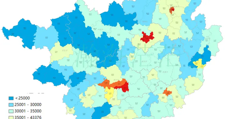 2025年广西各地市、区县人均可支配收入