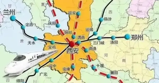 西安米字形高铁建设进度，西十高铁今年开通，还差到重庆的一笔