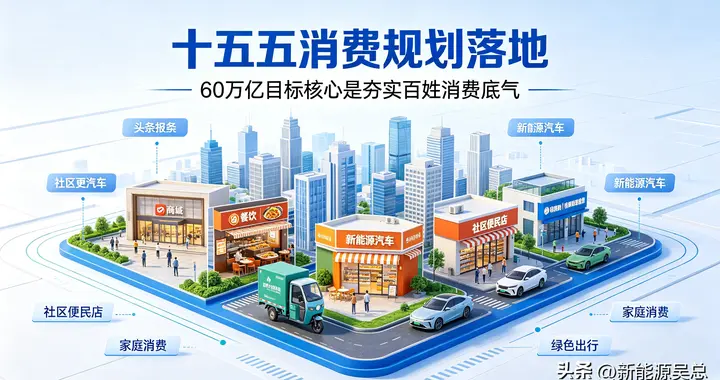 十五五消费规划落地！60万亿目标核心是夯实百姓消费底气！