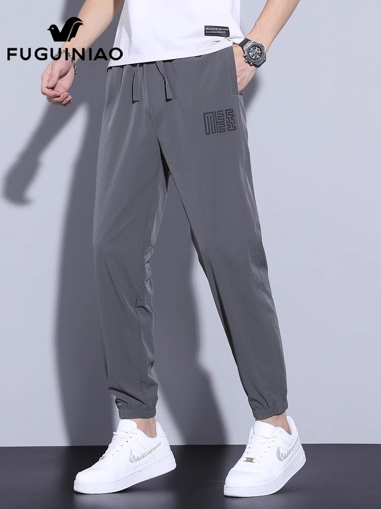 富贵鸟男士束脚九分卫裤