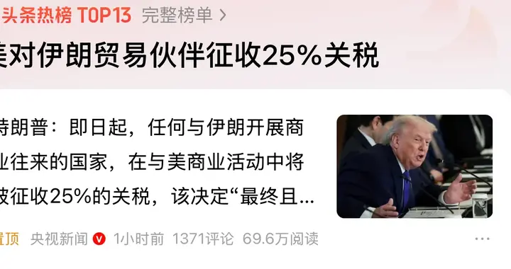 老师傅出乱拳，特朗普一拳打在伊朗麻筋上