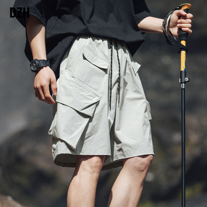 男士户外机能工装短裤男夏季美式潮牌五分裤子2024年新款宽松中裤