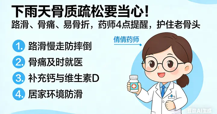 下雨天骨质疏松患者要当心！这些事必须要知道！