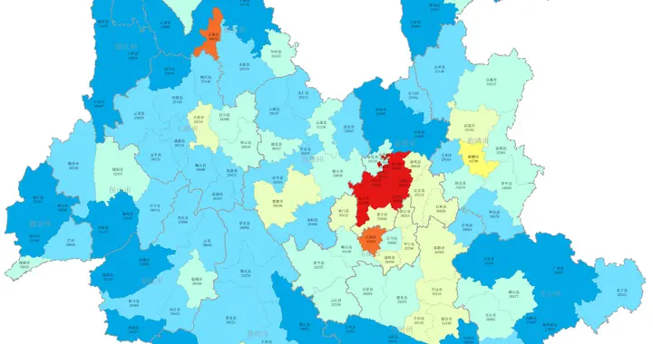 2025年云南省各地市、区县人均可支配收入