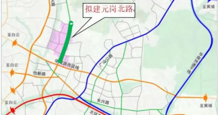 天河区元岗北路将改扩建为双向4车道，总投资1.2亿元
