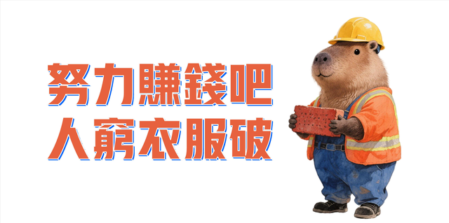 努力赚钱吧，人穷衣服破