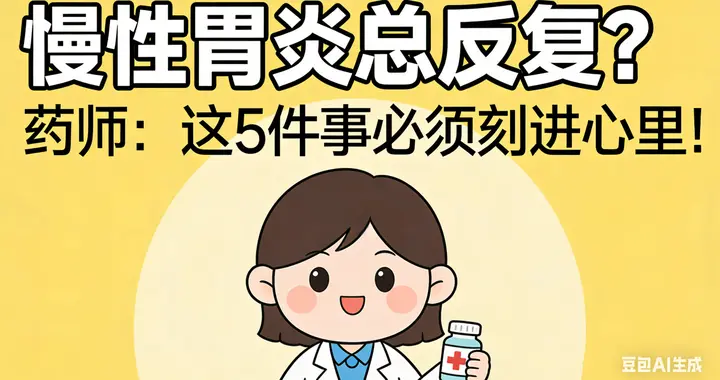 慢性胃炎总反复？药师：这5件事必须刻进心里！