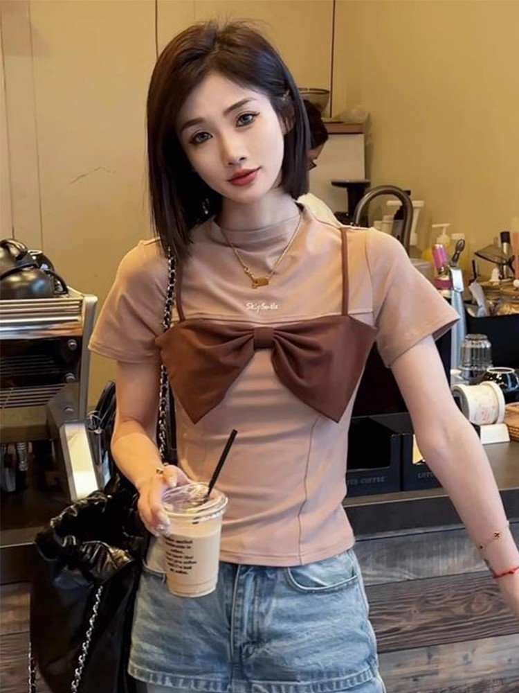 小个子独特绝美别致甜辣小上衣女夏季设计感