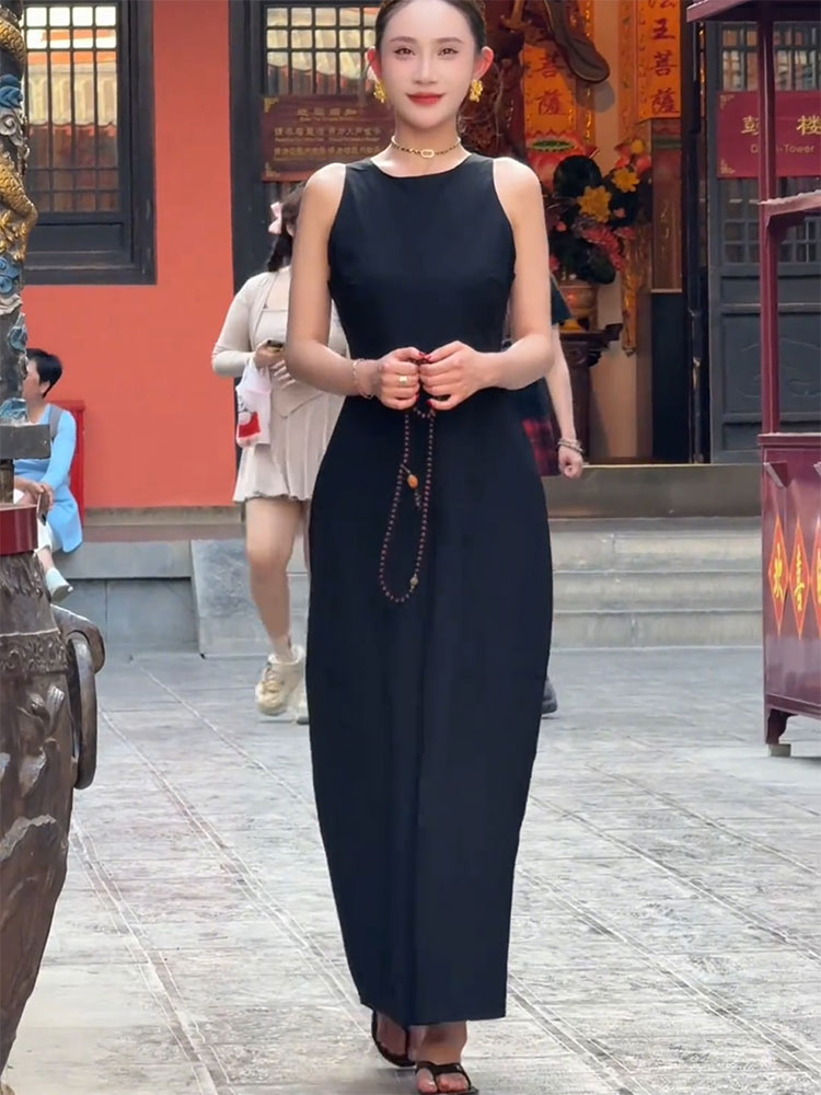 独特漂亮绝美气质高级感连衣裙女2025年夏季新款今年流行爆款裙子