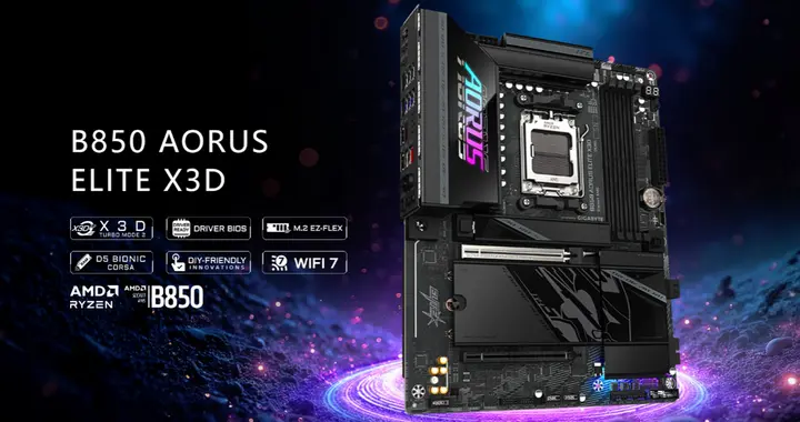装机维护更省心，B850 ELITE X3D 集成多项便捷化硬件设计