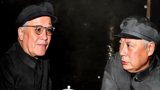 图说历史：晚年两位老人的一张合影  晚年
