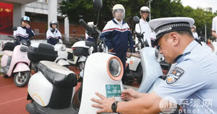 平潭启动校园电动自行车分色管理