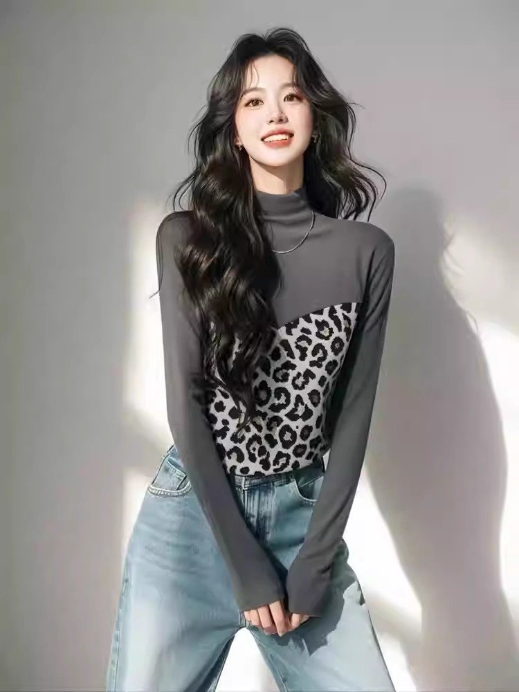 2025春季个性小众经典百搭高级感灰色豹