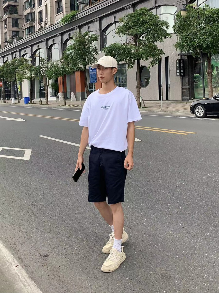 阿玛尼男士棉质微弹百慕大短裤