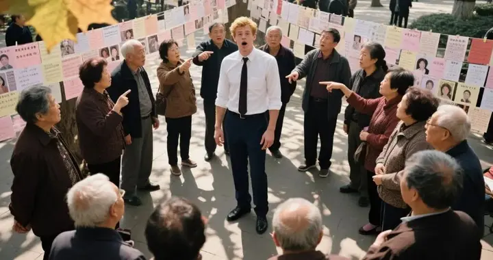 老外扎堆成都公园相亲角