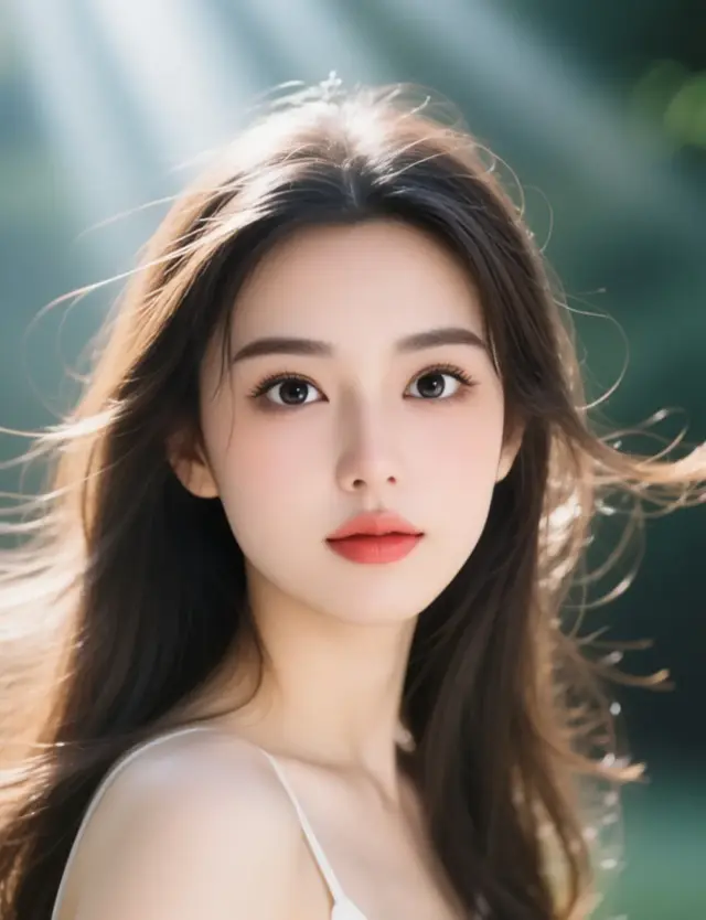 她是从画中走来的美女，清纯无瑕🌹🌹🌹