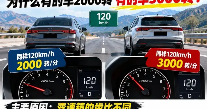 同样120码，为什么每台车的转速都不同？终于说透了