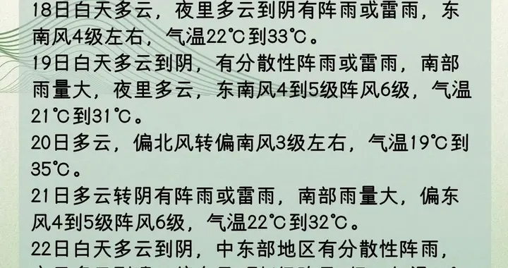徐州发布重要天气报告：端午假期天气预报来喽！