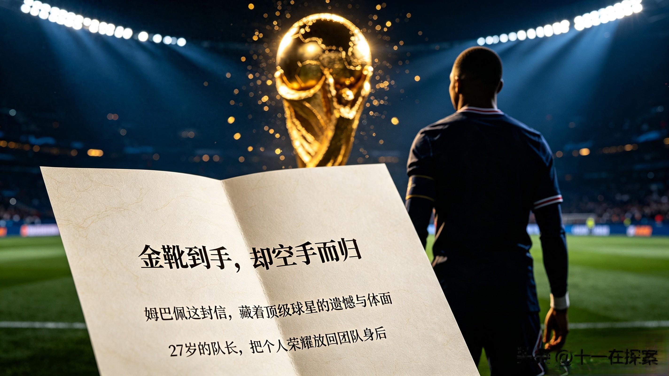 世界杯10球夺金靴却无冠！姆巴佩千字公开信，藏着顶级巨星的体面