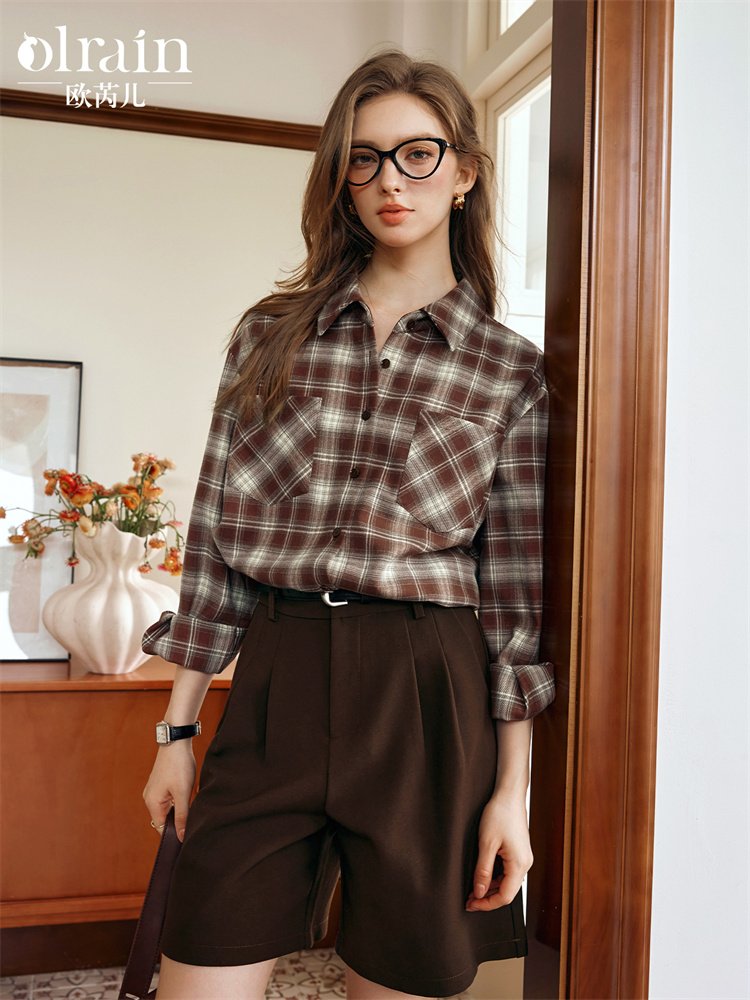 温暖时髦聚焦！复古格纹衬衫