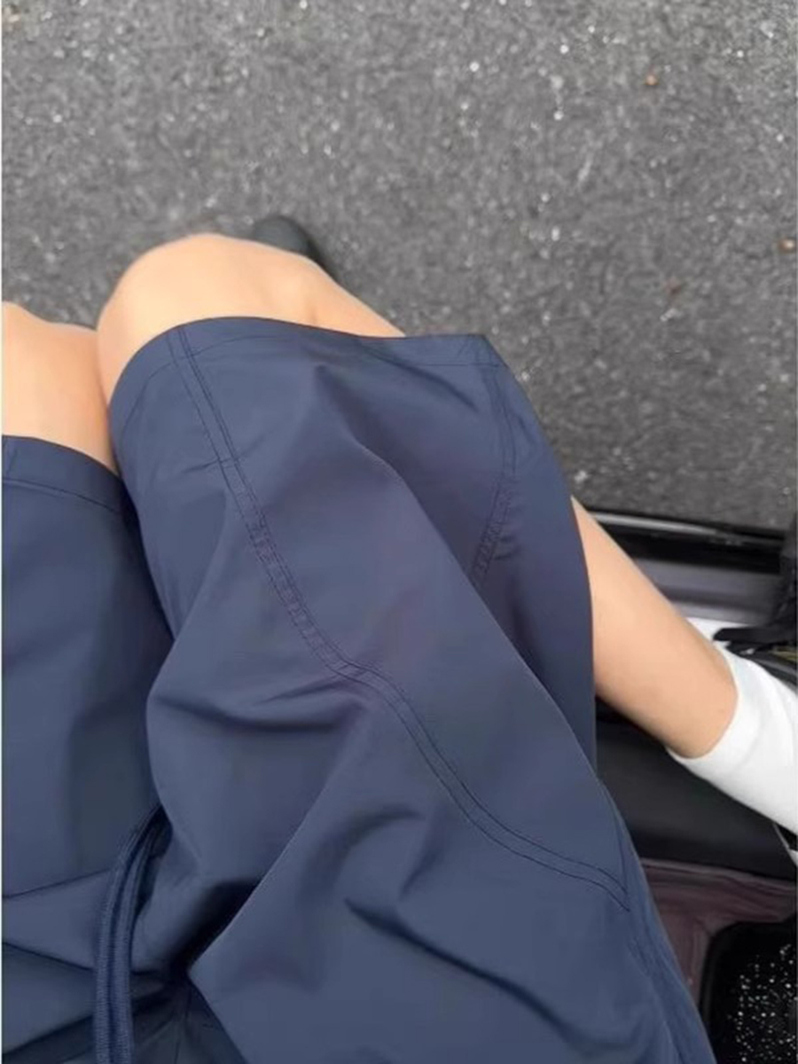 藏青色速干冲锋短裤男夏季美式潮牌clea