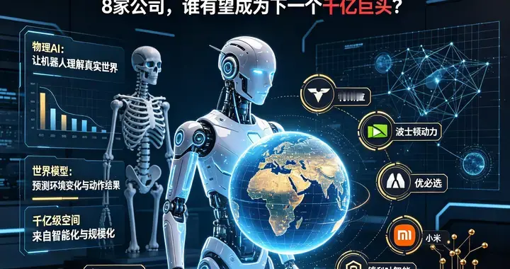 物理AI人形机器人+世界模型8家公司，谁有望成为下一个千亿巨头？