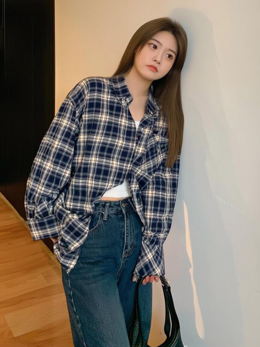 早秋衬衫穿搭|韩系温柔风