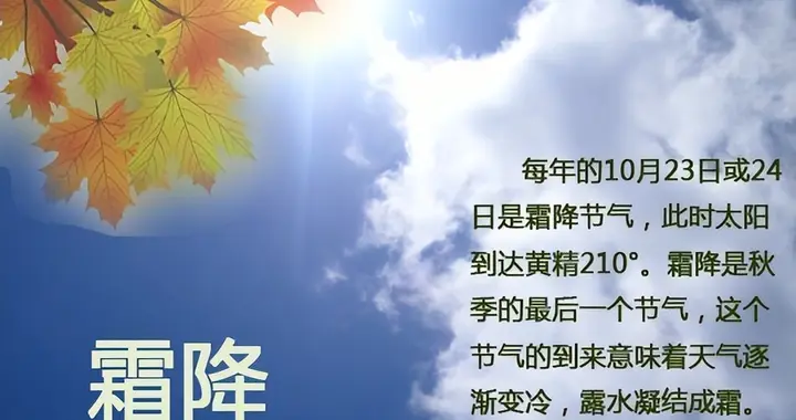 一夜霜寒木业秋——咏霜降古诗词赏析（三）