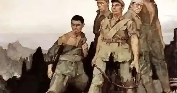 狼牙山跳崖瞬间：重伤的英雄，靠崖柏捡回一命