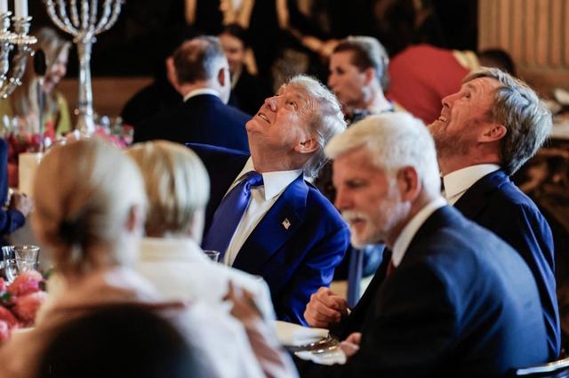 荷兰王后镜头前模仿特朗普引争议，相似度极高，但对方没看她一眼