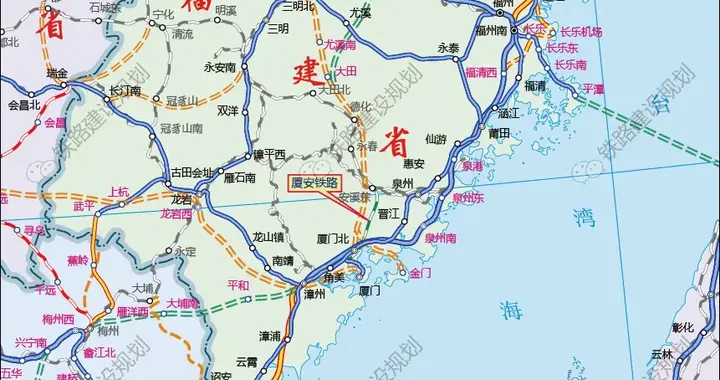 厦安铁路，全线按货运专线设计