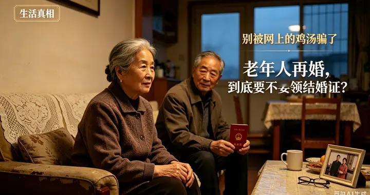 老年人再婚，到底要不要领结婚证？别被网上的鸡汤骗了