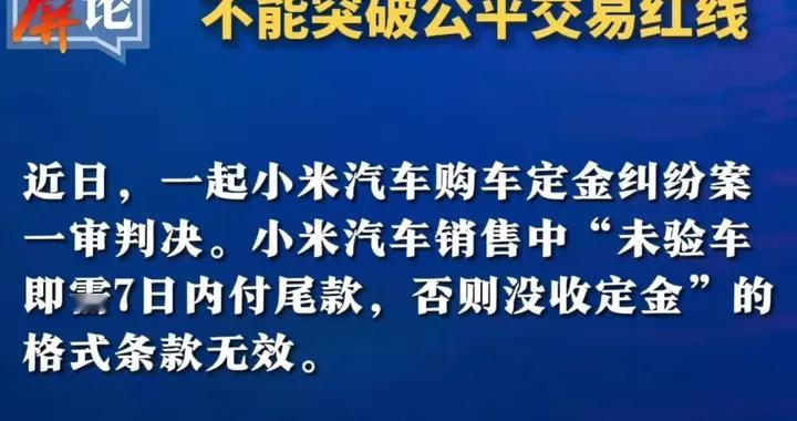 不再客气，新华社点名小米汽车“不能突破公平交易红线”
