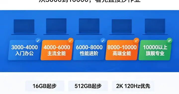2026年笔记本选购指南：3000到1万全价位推荐，看完不踩坑