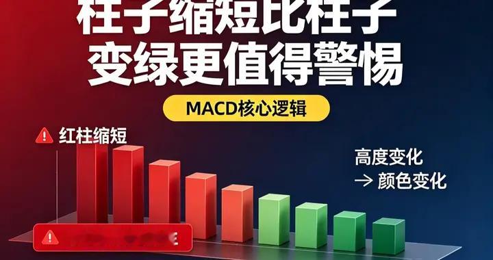 柱子缩短比柱子变绿更值得警惕——MACD的核心逻辑