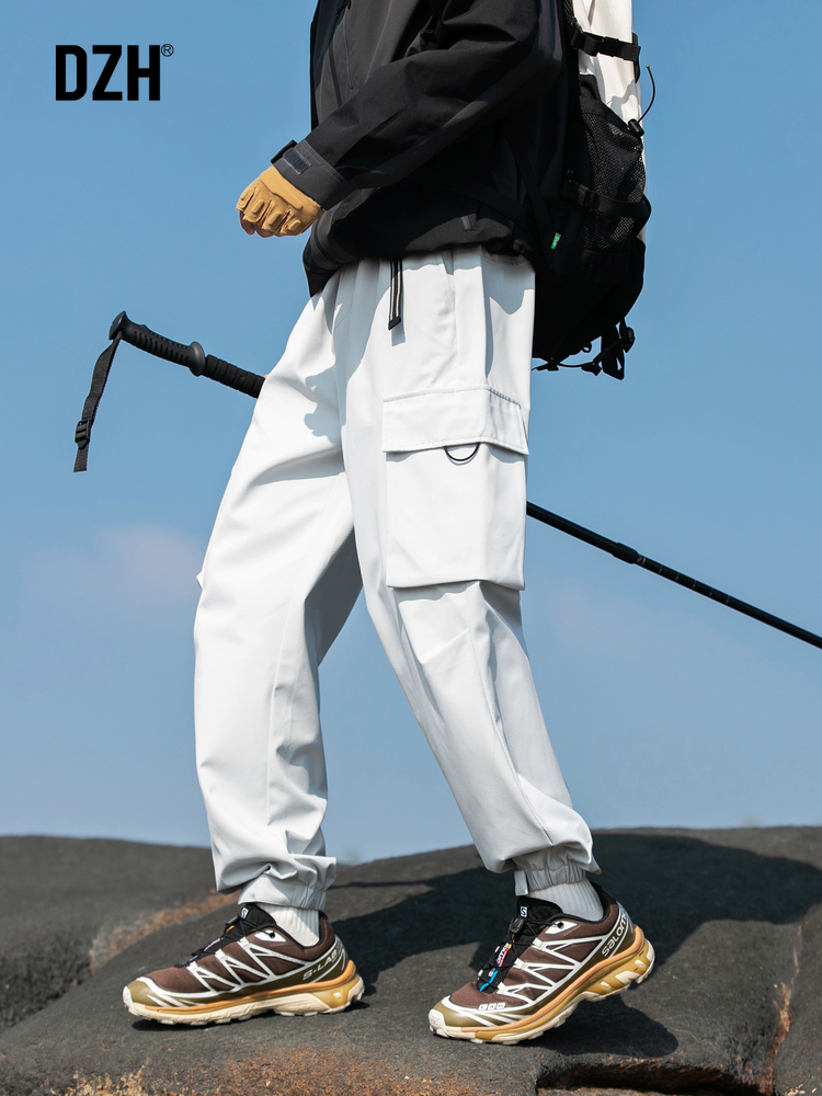 男士软壳防水冲锋裤男款户外徒步登山裤美式工装裤男春季2025新款