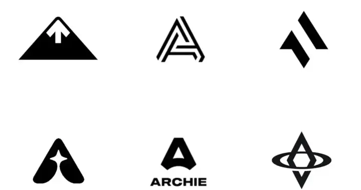 百余款极简字母图形logo设计 经典单色创意