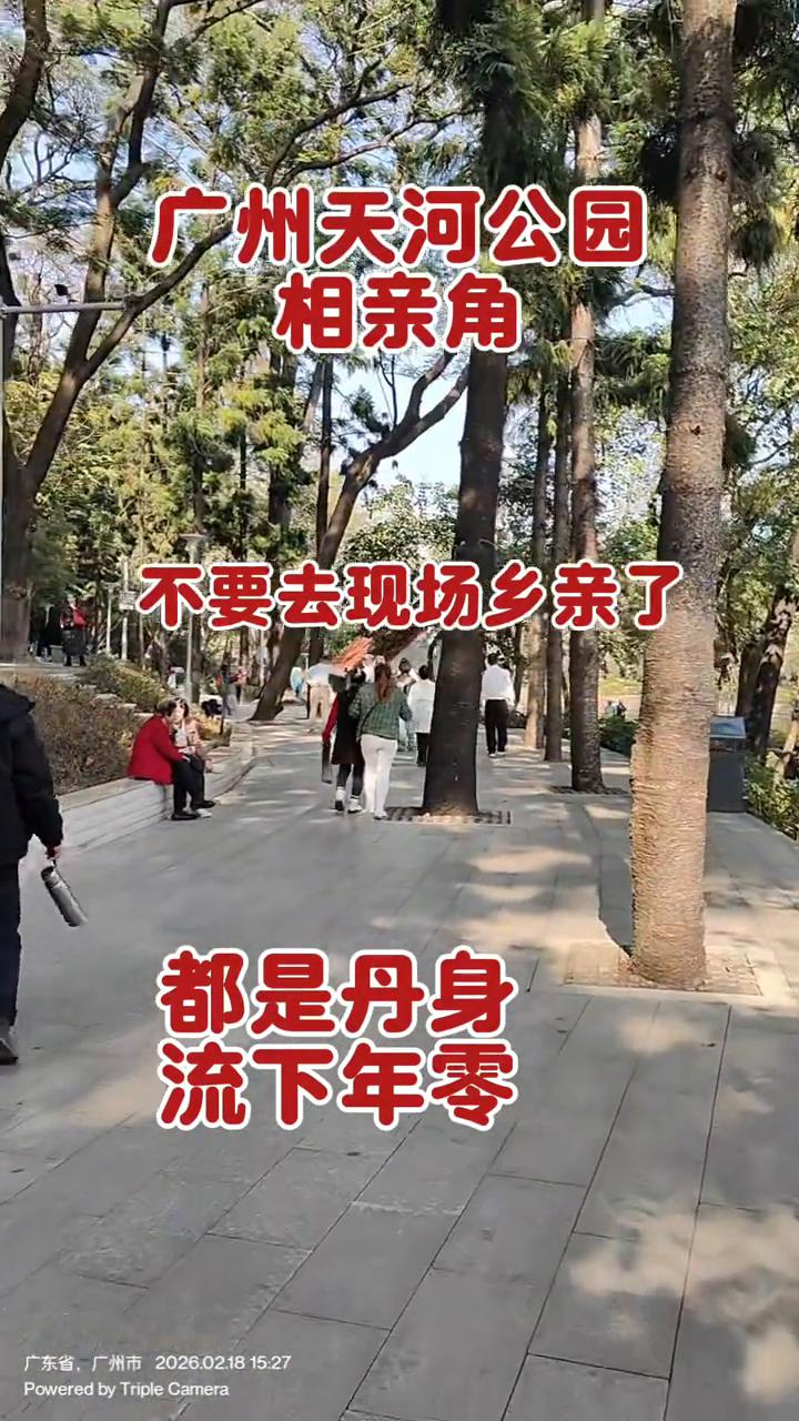 广州天河公园相亲角，流下年零