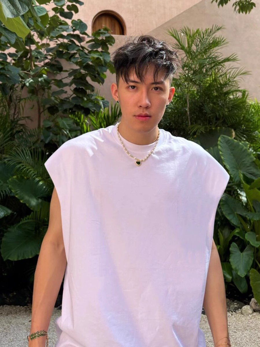 白色重磅坎肩背心男夏季美式休闲小领口无袖